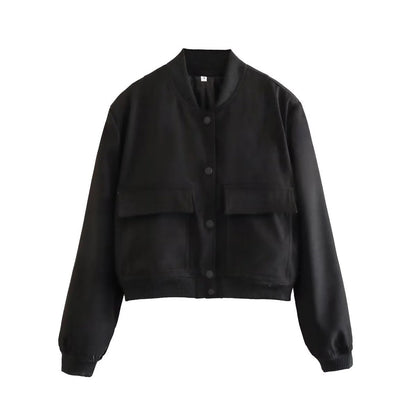 Practical Cropped Jacket Modern Urban Style