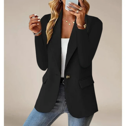 Klassischer Damenblazer Elegant Schwarz