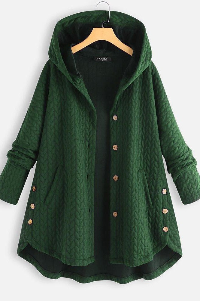 Women's A-Line Quilted Vest Coat with Buttons
