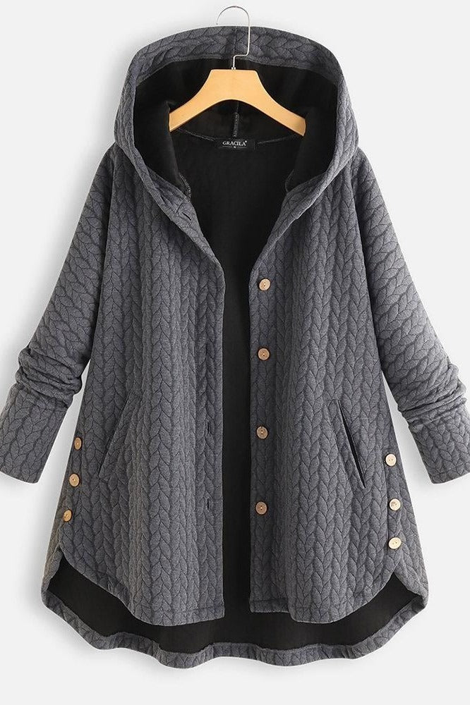 Women's A-Line Quilted Vest Coat with Buttons