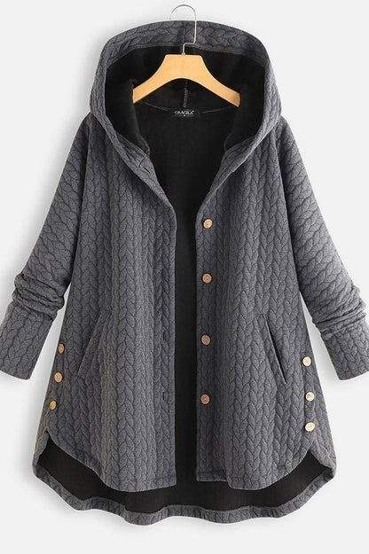 Women's A-Line Quilted Vest Coat with Buttons