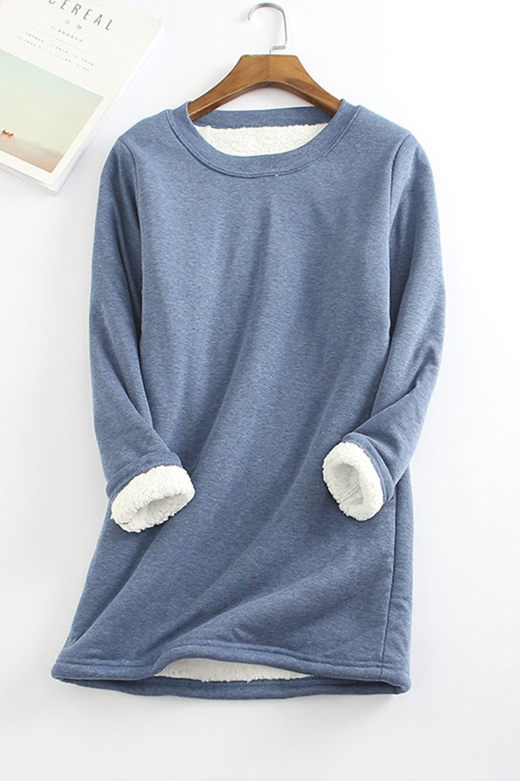 Comfortable Women's Loose Fit Soft Fleece Sweatshirt
