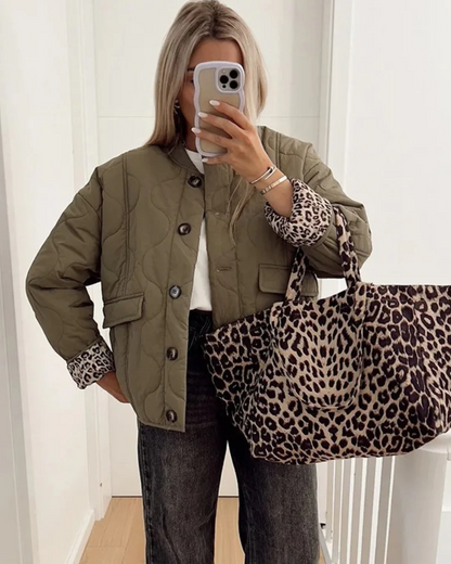 Elegant Leopard Jacket for Women Design