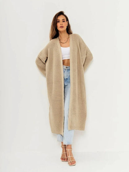 Long Cardigan Oversized Woolly Open Front