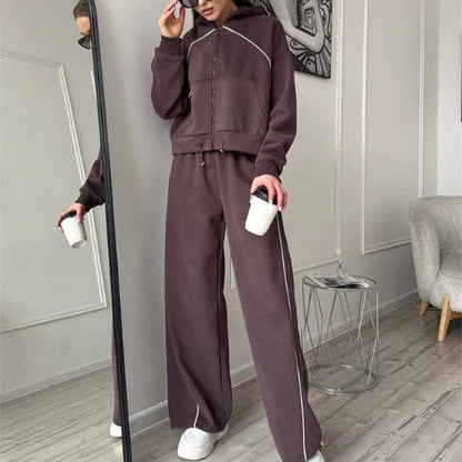 Hoodie and Joggers Set Plus Size Cotton Comfort Fit