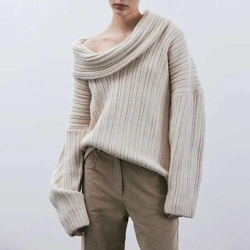 Soft Oversized Off-Shoulder Sweater