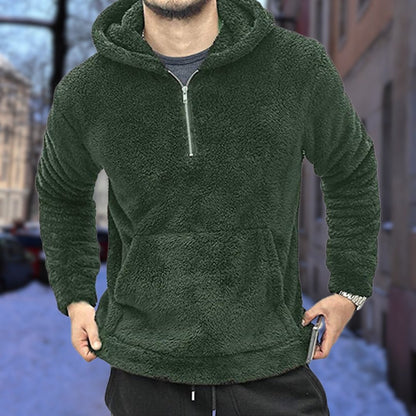 Plush Hoodie Men Warm