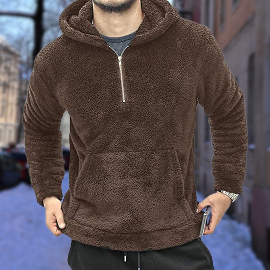 Plush Hoodie Men Warm