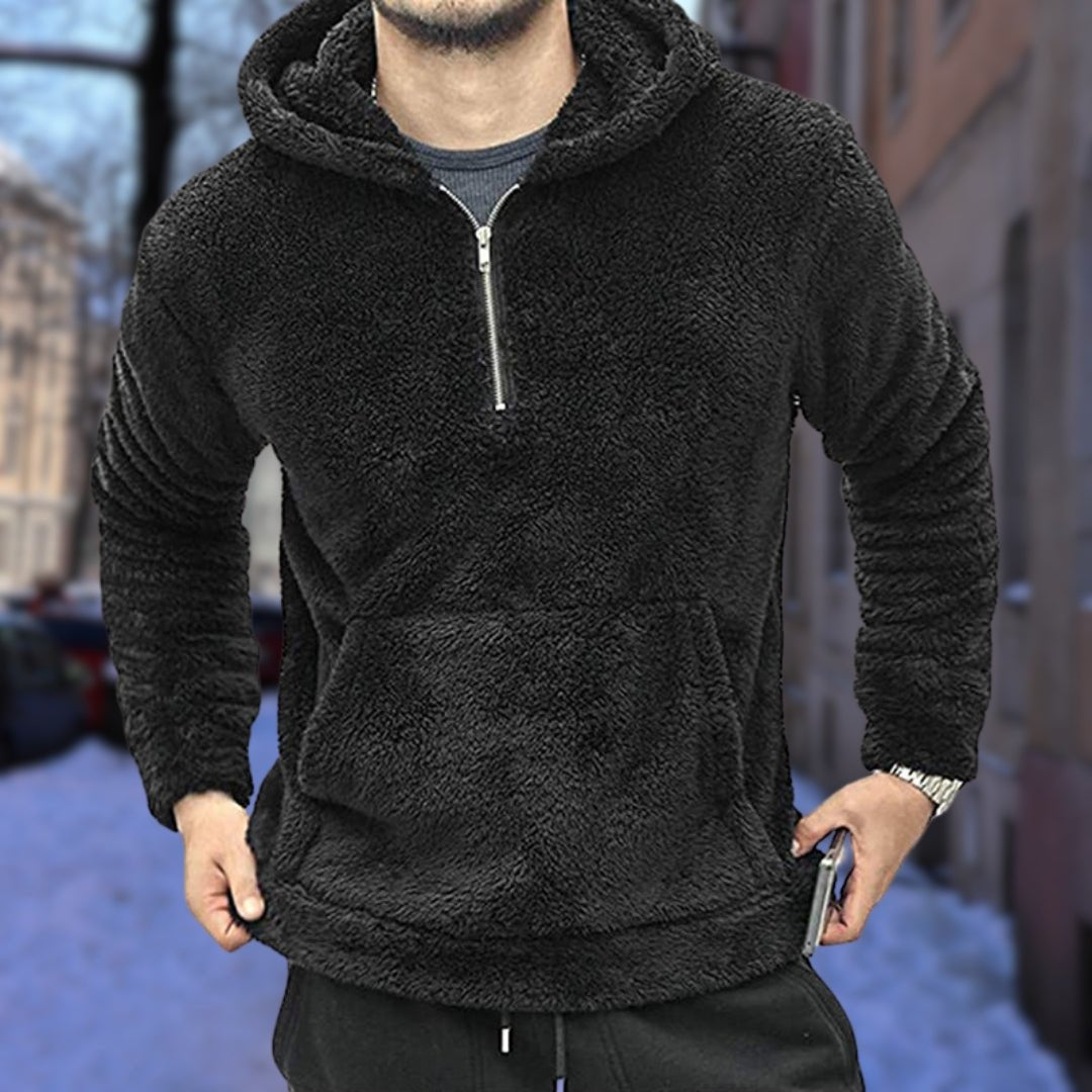 Plush Hoodie Men Warm