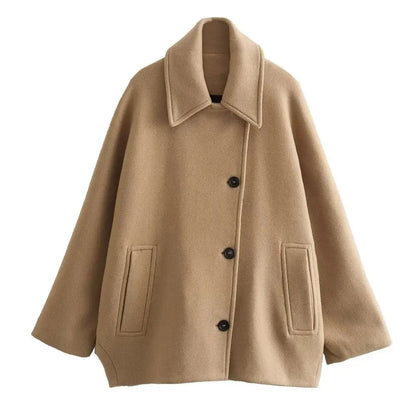 Luxury women's cashmere wool coat