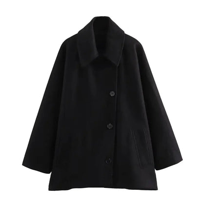 Luxury women's cashmere wool coat