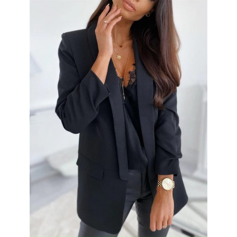 Stylischer Blazer Damen Tailliert Geschnitten - IdealeKleiden