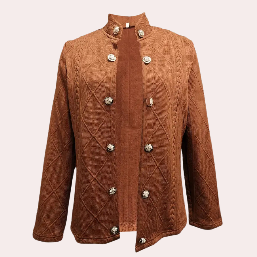 Elegant Women's Winter Coat with Buttons
