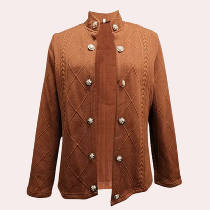 Elegant Women's Winter Coat with Buttons