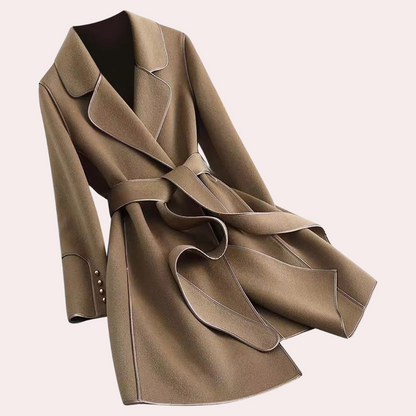 Elegant Women's Winter Coat Belt Style