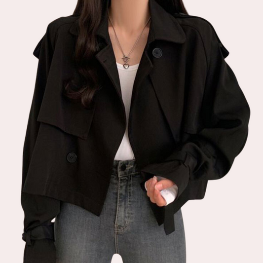Modische Damenjacke Kurz Herbststyle - IdealeKleiden