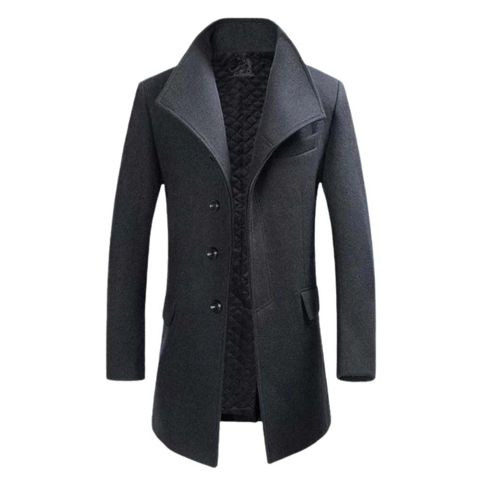 Stylish Wool Coat Men's Elegance