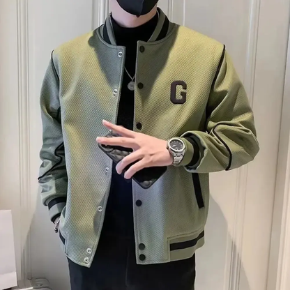 Motorcycle Leather Varsity Jacket