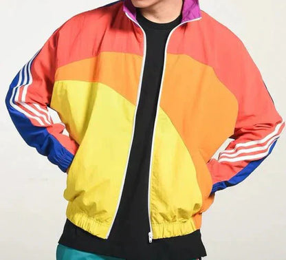 Stylish Men's Windbreaker Retro Look