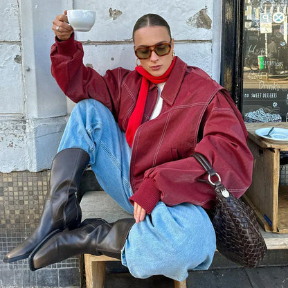 Large Women's Coats Oversized Turtleneck