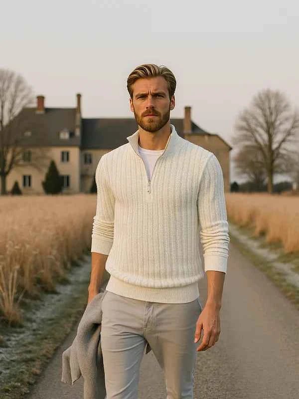 Jacquard Herrenpullover Modern Strick - IdealeKleiden