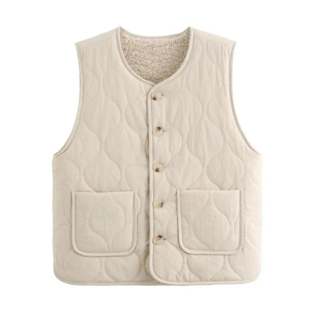 Praktische Knopfweste Damen Reversibel - IdealeKleiden