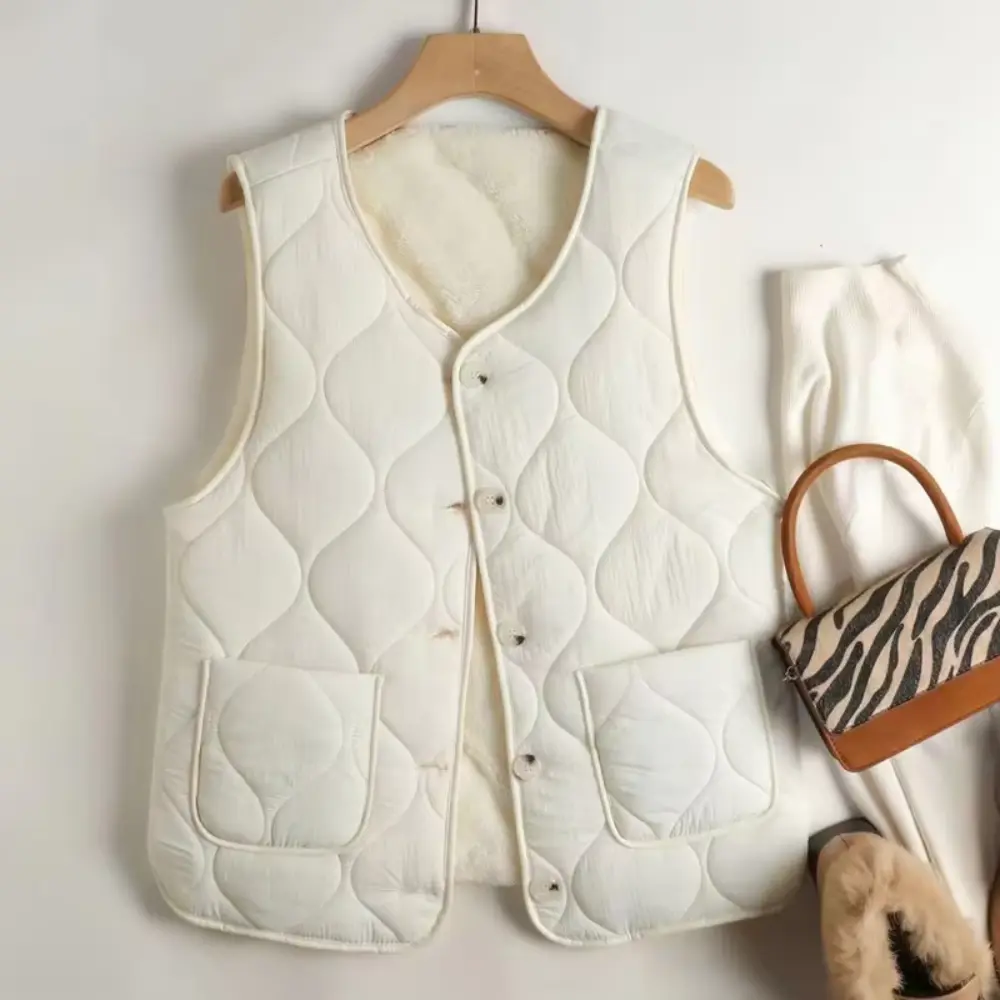 Practical Button Vest for Women - Reversible