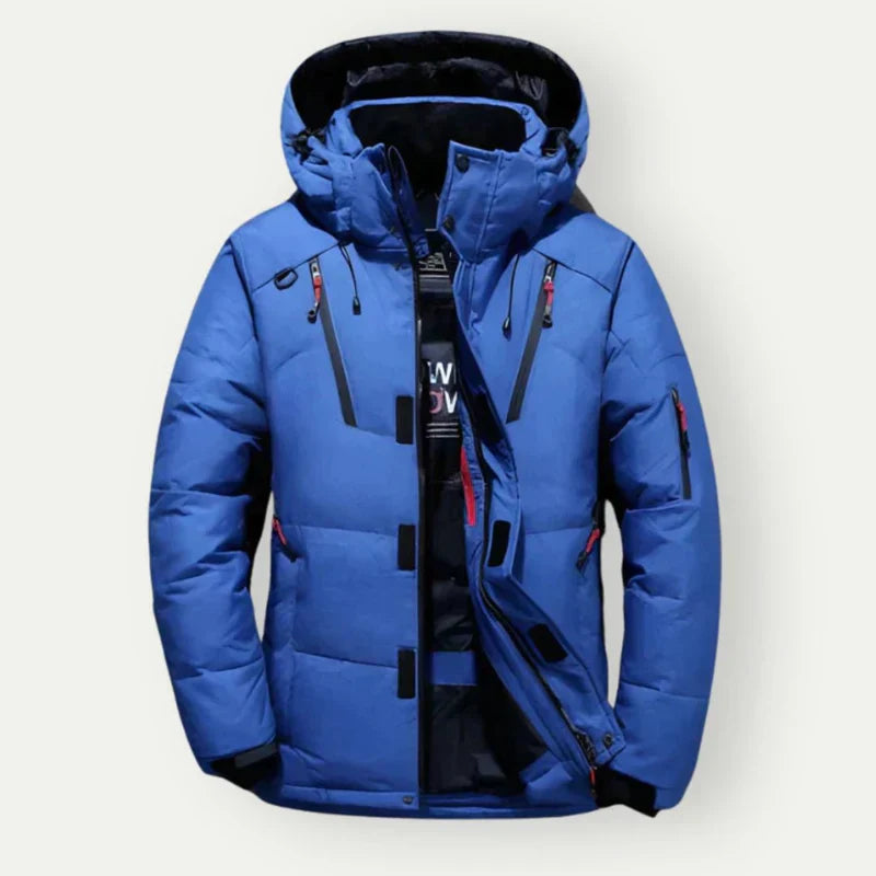 Men's Quilted Warm Hooded Jacket