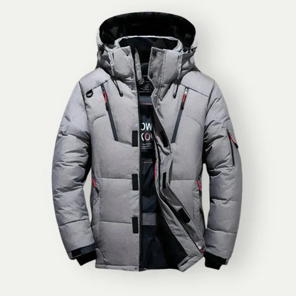 Men's Quilted Warm Hooded Jacket