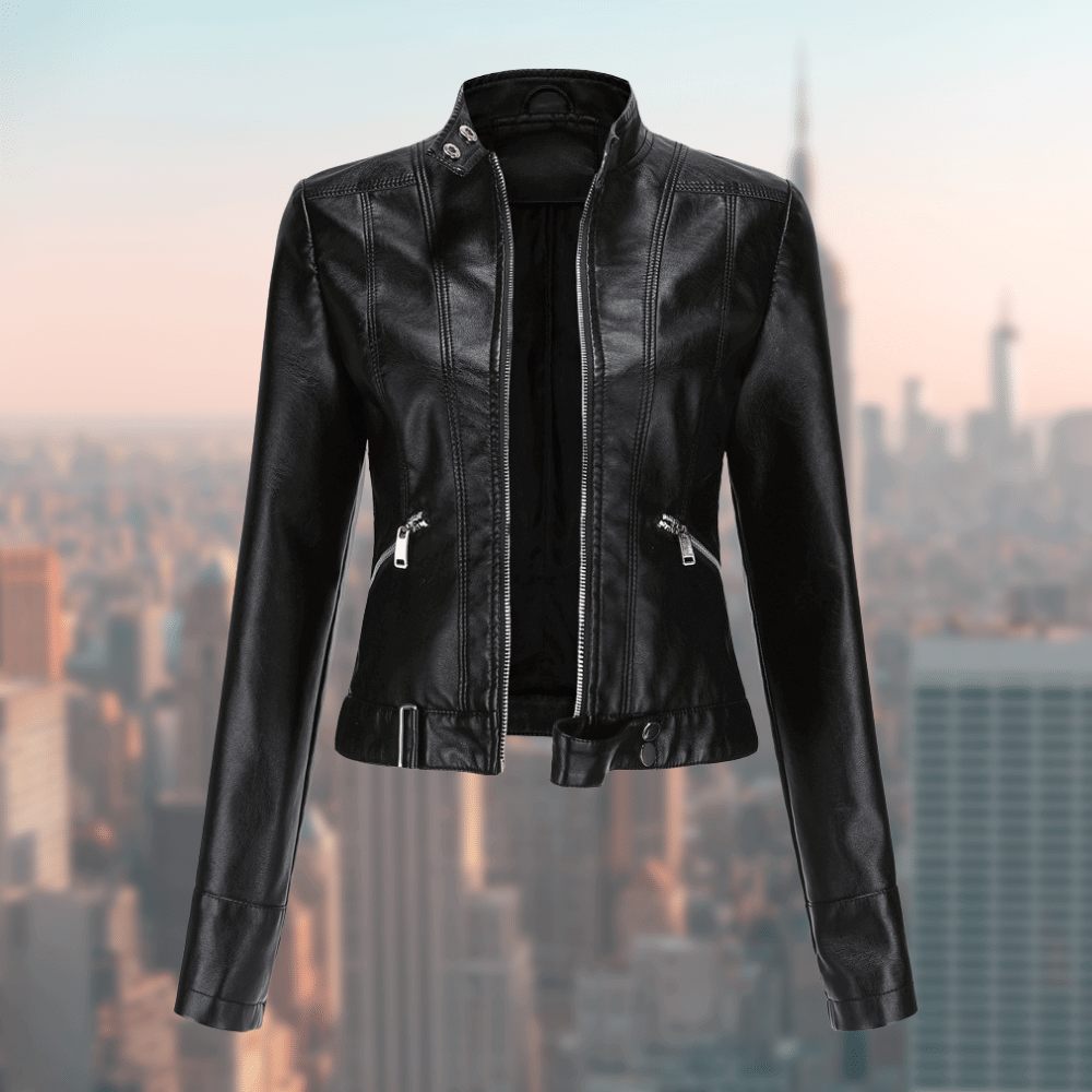 Elegant Women's Leather Jacket Stylish and Robust