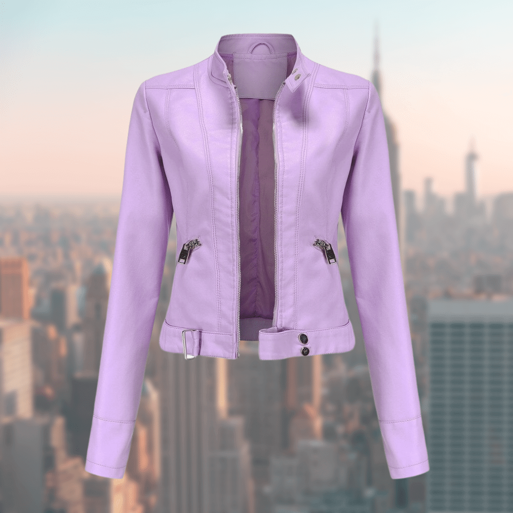 Elegant Women's Leather Jacket Stylish and Robust