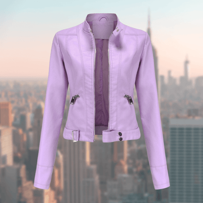 Elegant Women's Leather Jacket Stylish and Robust