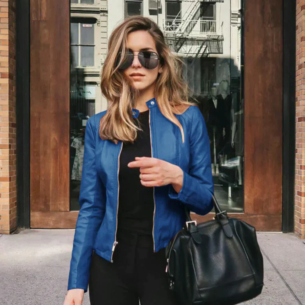 Italian Leather Jacket Elegant Black