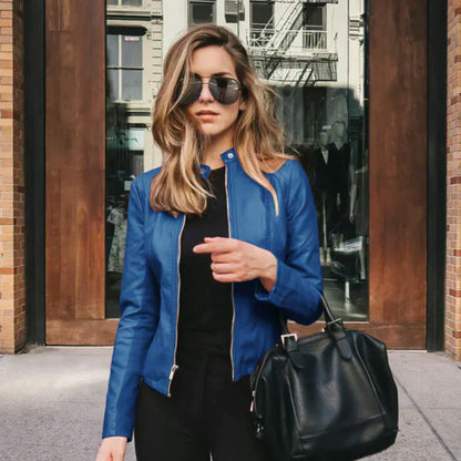 Italian Leather Jacket Elegant Black