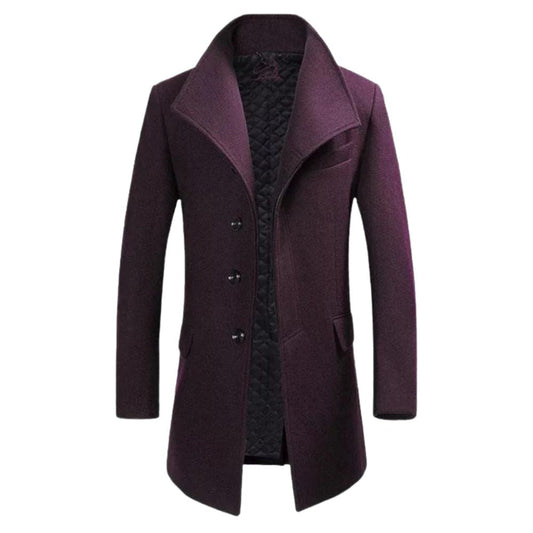 Stylisher Wollmantel Herren Eleganz - IdealeKleiden