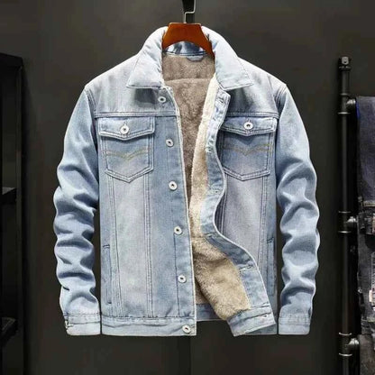 Men's Warm Lined Denim Jacket