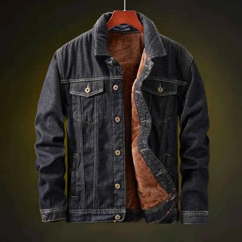 Men's Warm Lined Denim Jacket