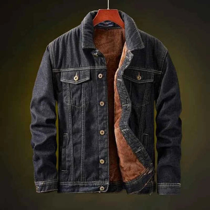 Men's Warm Lined Denim Jacket