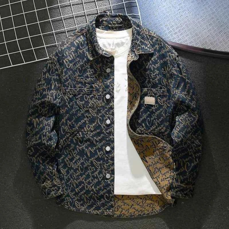 Jeansjacke mit Aufdruck Style - IdealeKleiden