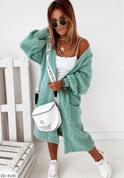 Women's Long Cardigan with Pockets