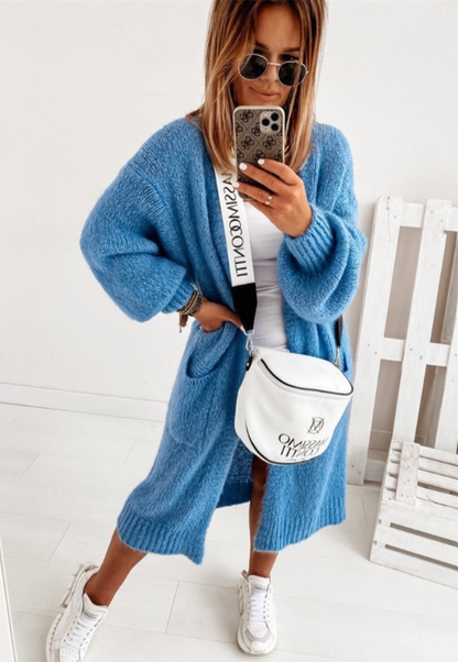 Women's Long Cardigan with Pockets