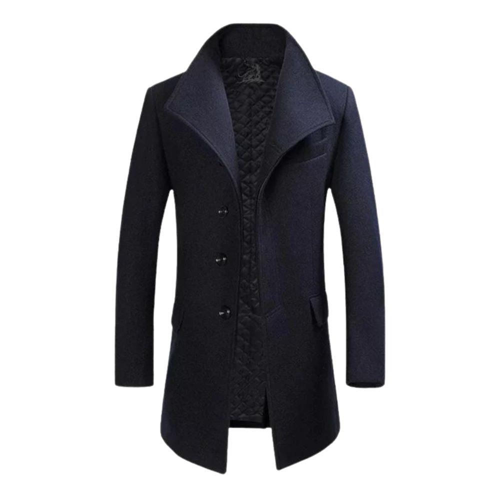 Stylish Wool Coat Men's Elegance
