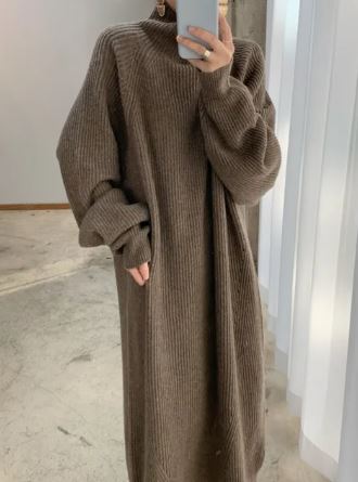 Elegant Knitted Dress for Women