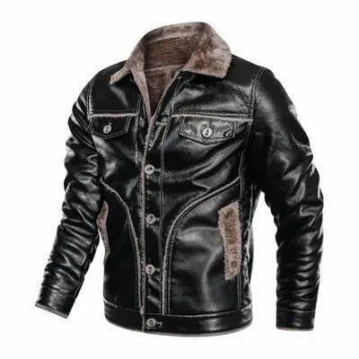 Men's Leather Motorcycle Style Jacket