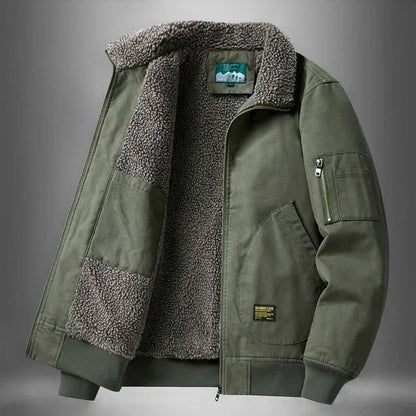 Casual Winter Jacket with Sherpa Lining