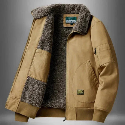 Casual Winter Jacket with Sherpa Lining