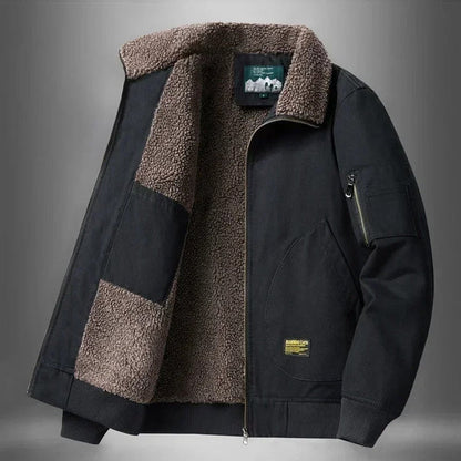 Casual Winter Jacket with Sherpa Lining