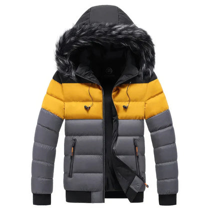 Men's Winter Parka Coat with Fur Collar