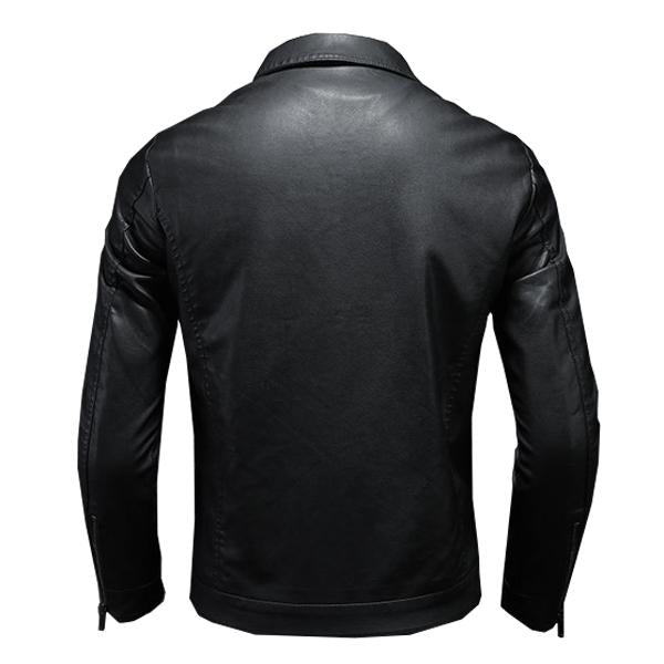 Lederjacke Herren Klassisch Mit Reißverschluss - IdealeKleiden