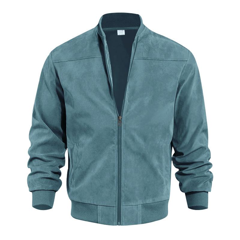 Männer Lederjacke Übergangsjacke Stehkragen Style